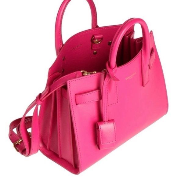 Saint Laurent Pink Leather Tote Bag - Picture 2 of 8